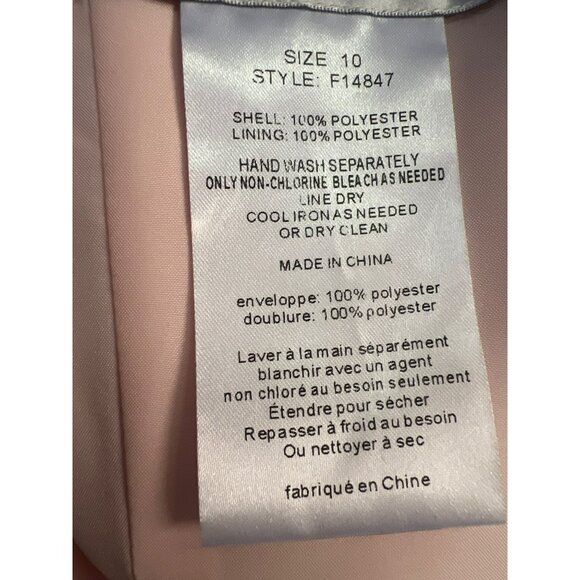 Davids Bridal Strapless Pink Dress Size 10 Formal Bridesmaid Short Prom Homecomi - Picture 7 of 7